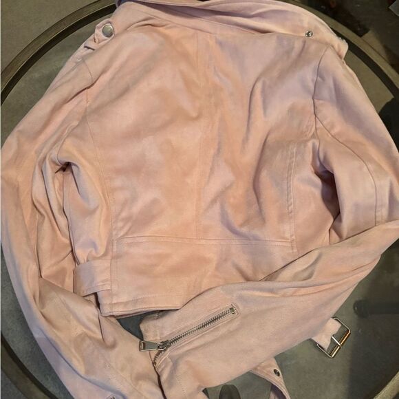 Ashley By 26 International Pink Leather Moto Jacket - Picture 4 of 4